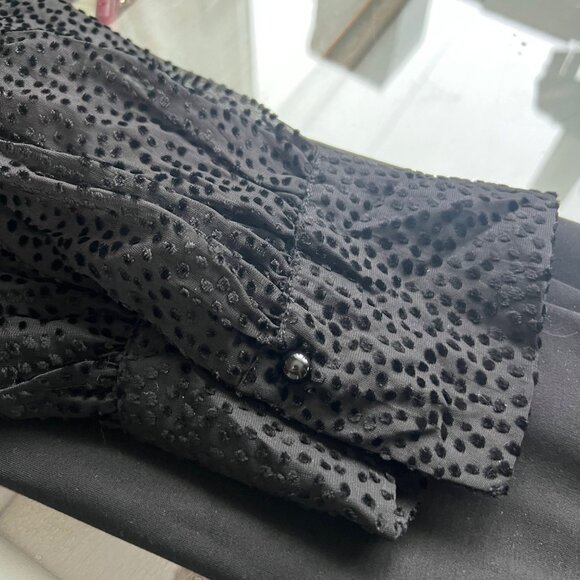 Soon Maternity Dress Size XS Louise Long Sleeve Black Dot Contrast Casual New - Picture 8 of 12